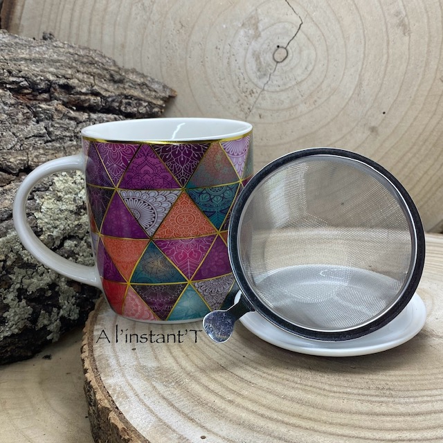 Tasse à thé infuseur Patchwork