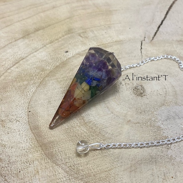 Pendule Orgonite 7 chakras