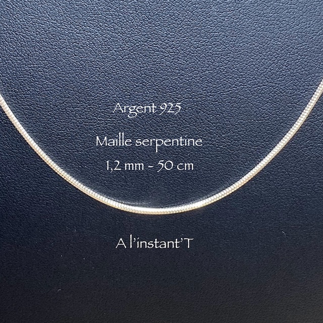 [5824] Chaîne en Argent 925 - Longueurs 50 cm ou 60 cm (50cm)