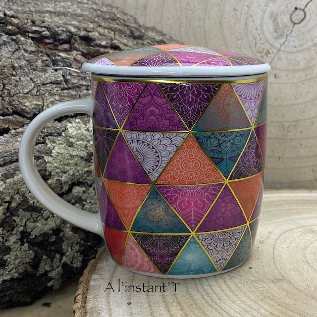 Tasse à thé infuseur Patchwork