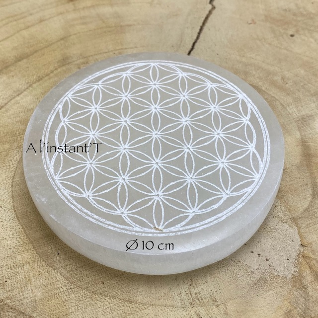 Cercle sélénite fleur de vie