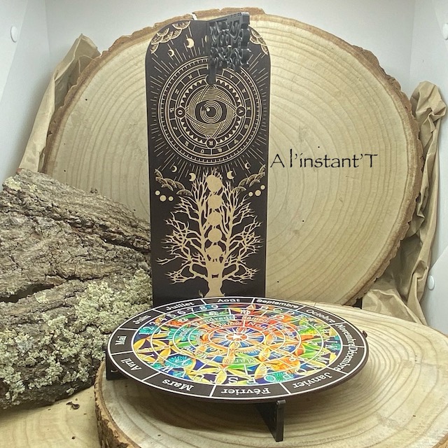 Planche de divination Fleur de vie en bois