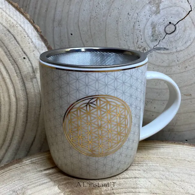 Tasse Infuseur à Thé fleur de Vie