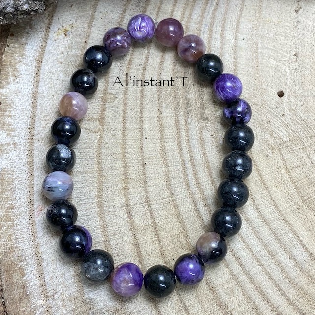 Bracelet Charoite Perles 8mm