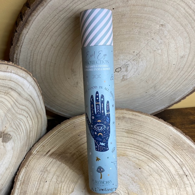 [64787] Encens Bâton + Porte-Encens Evil Eye (Tube)