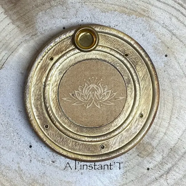 Porte encens rond Lotus 