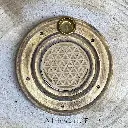 Porte encens rond  fleur de vie 