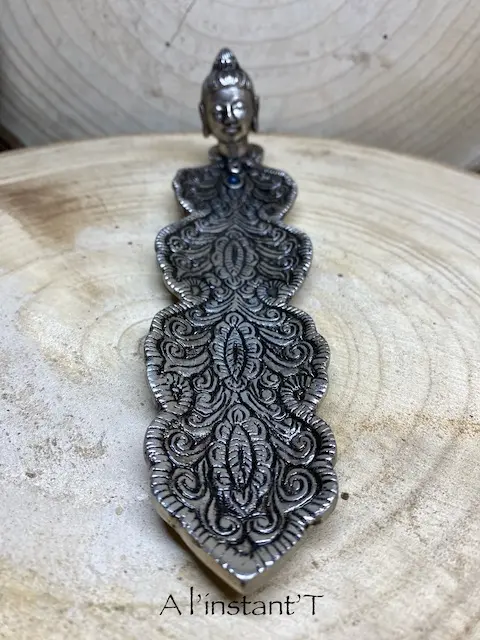 Porte encens métal bouddha