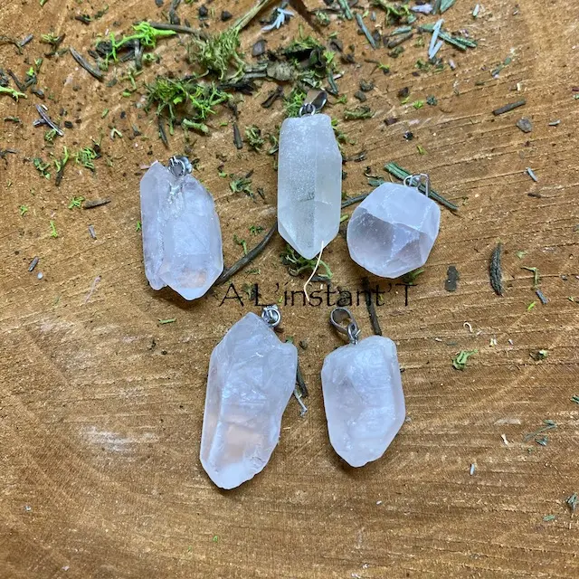 [13147] Pendentif facetté en cristal de roche