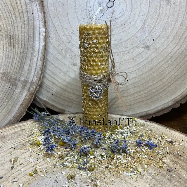 Bougie Cire d'abeille Purification-Sérénité-Sommeil