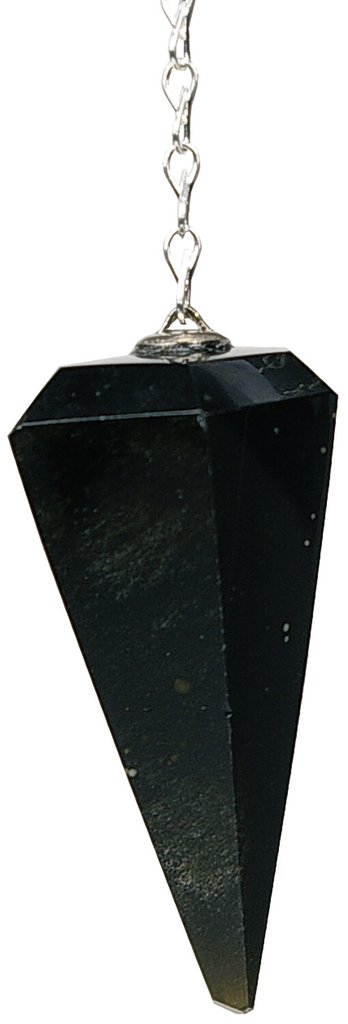Pendule à Facettes  Obsidienne noir