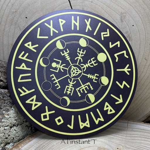 [SUP-NRUN] Planche de divination futhark en bois