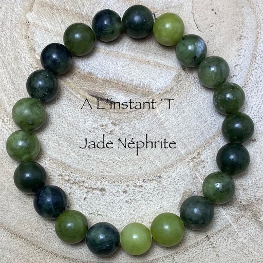 Bracelet Jade Néphrite Perles 8mm