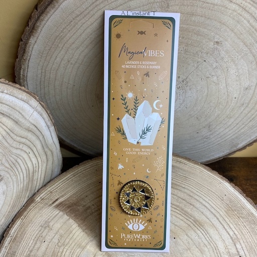 [64797] Encens Bâton + Porte-Encens Magical Vibes (Etui)