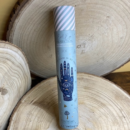 [64787] Encens Bâton + Porte-Encens Evil Eye (Tube)