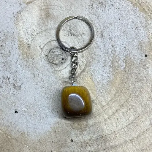 [KEYT-OTG] Porte-Clés Oeil de tigre roulée 3cm 