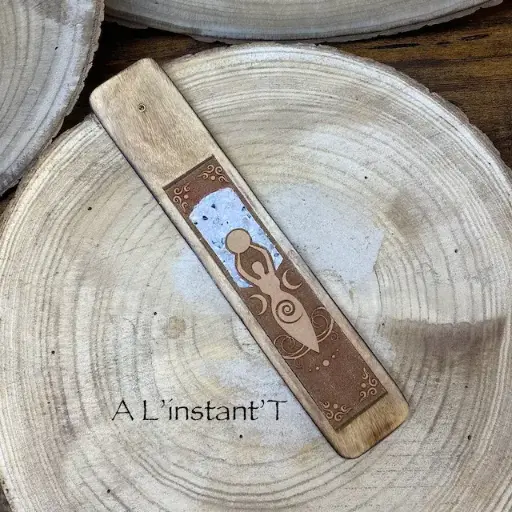 [6369] Porte-encens déesse de la lune pierre de lune