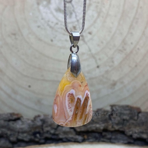 [PD-AGT02] Pendentif en Agate Tubulaire Indonésienne